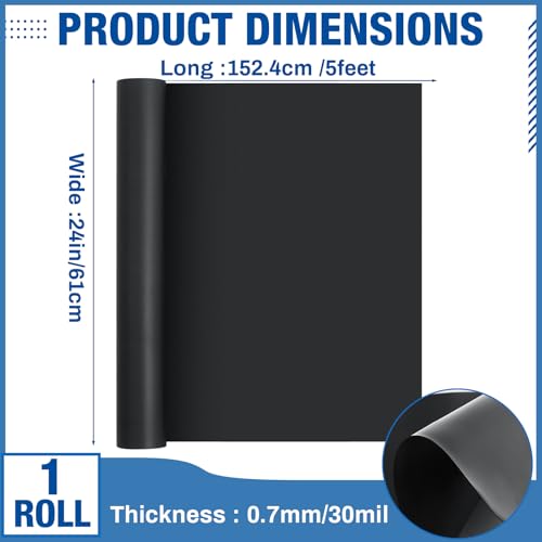 Image of Amylove 24 inch x 5 ft Extra Large Magnetic Sheets for Crafts Non Adhesive 30 Mil Flexible Sheets for Die Cuts Arts Crafts Refrigerator and Metal Cutting Die Storage