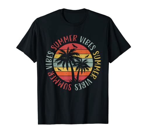 Summer Vibes Retro Summer Retro Beach Camiseta