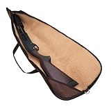 WAYNE'S DOG 52 inch Leather & Canvas Scoped Rifle/Shotgun Case Foldable Soft Carrying Bag (Coffee)