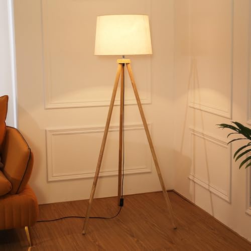 Lampe lecture trépied bois massif de haute qualité pour un intérieur moderne