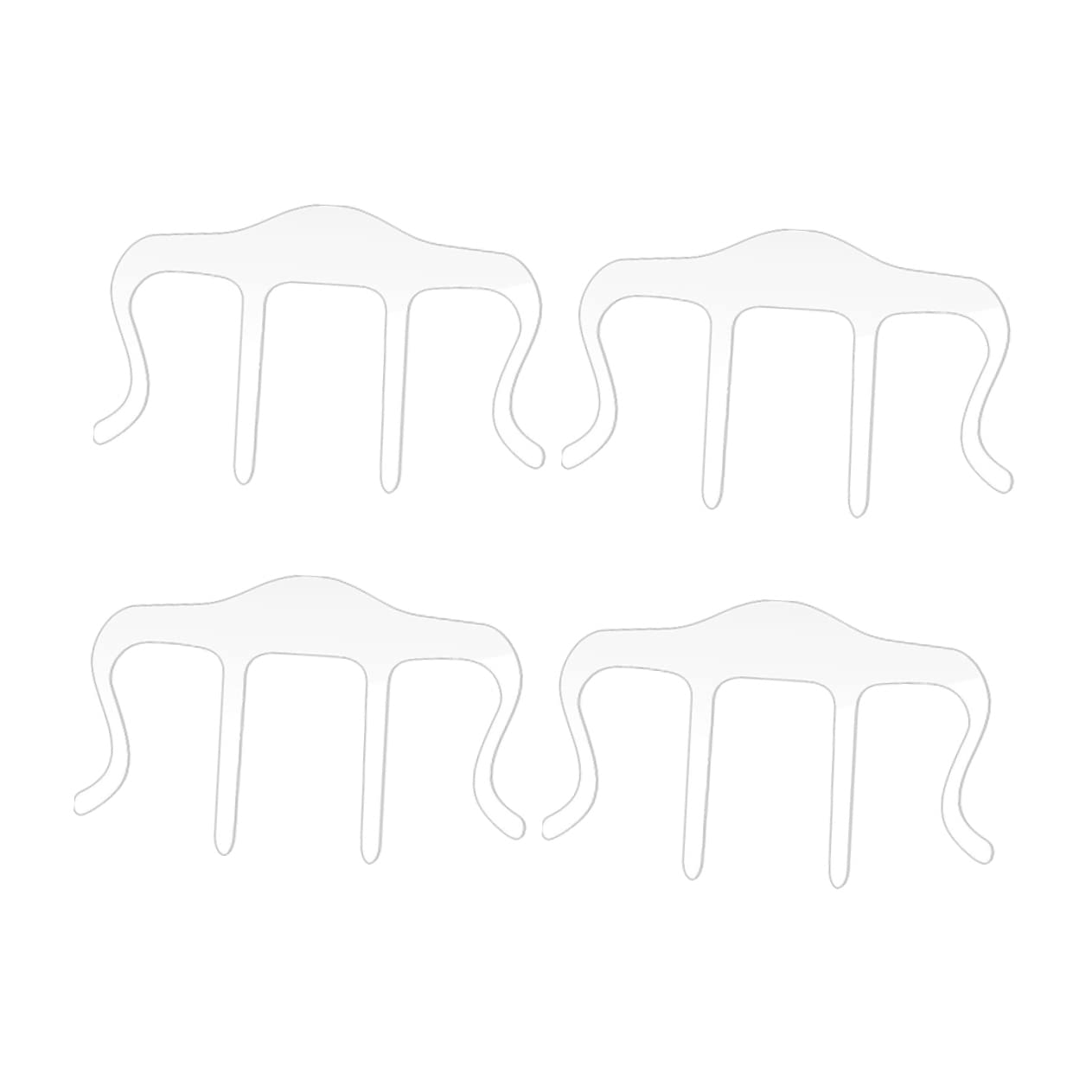 BESTonZON 4pcs Transparent Page Clips Easy to Use Recipe Magazine and Music Book Holders Lightweight and Portable for Organizing Papers and Documents