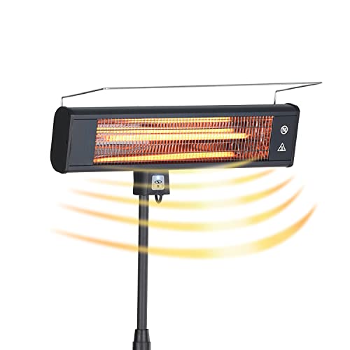 Sun Joe Sjph1500E-P2 5118 Btu Remote Controlled Water-Resistant Electric Indoor/Outdoor Patio Infrared Heater W/ Wall Mount Bracket #TOP1