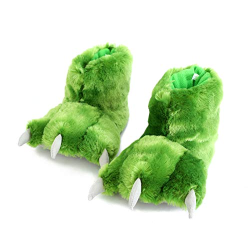 Funny Bear Paw Slippers Adult Monster Dino slippers for toddler Boys dinosaur slippers