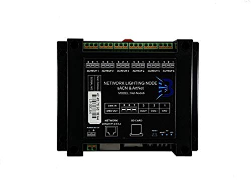 Net-Node6 Network Lighting Node sACN, Art-Net v3, Ethernet to DMX 512 6 Channels
