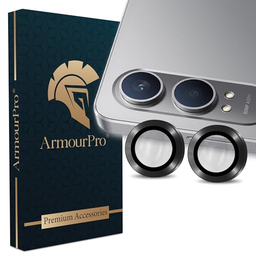 Image of ArmourPro Camera Lens Protectors for OnePlus Nord CE 4 Lite (6.67 Inches) Tough HD Individual Aluminum Alloy Lens Ring Cover, Scratch Resistant, Thin Tempered Glass| Black, 1 Pack