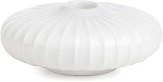 Kähler Candelabro Redondo Ø11,5 cm Hammershøi diseño danés Hecho a Mano, Blanco
