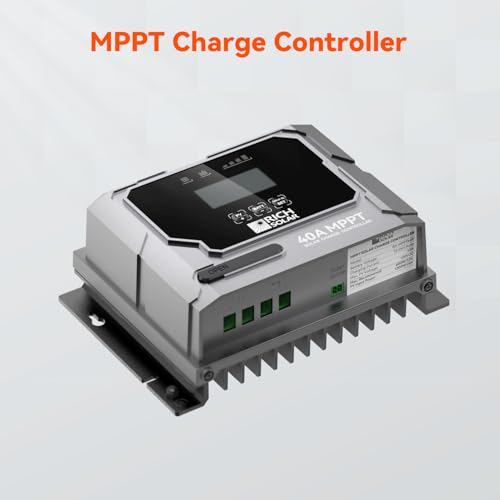 RICH SOLAR 400 Watt Premium Solar Kit - 2 Pack of 200W Panel, 40A MPPT Charge Controller, Mounting Z Brackets, Adaptor Kit, Tray Cables Set, Off-Grid 12V Solar Power System