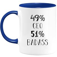 Café-Croissant - Koffiemok 49% Statisticus 51% Badass - Koffiemok Voor