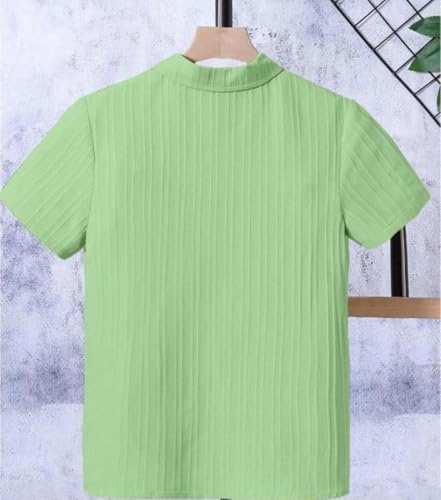 Image of Vikita Enterprise Devansh Cotton Stylish Boys Shirts Regular Fit Hawaiian Sugarcane Strips Popcorn Plain Unisex Shirt