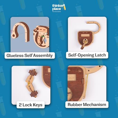 Image of DIY Lock & Key for Kids | Build, Color & Play with a Working Lock & Key | STEM Educational Toy for Kids Age 6+ Years | Science & Learning Toy