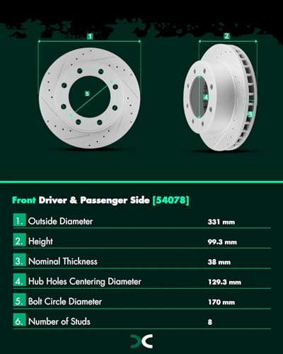 Image of SCITOO Brake Kits Front Rear Brake Rotors Brake Pad:54078;D824;54074;D757
