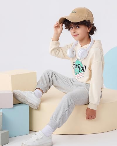 Image of GFQLONG Toddler Boys 2 Pack Cotton Active Jogger Sweatpants,Kids Casual Athletic Solid Pocket Pull On Pants