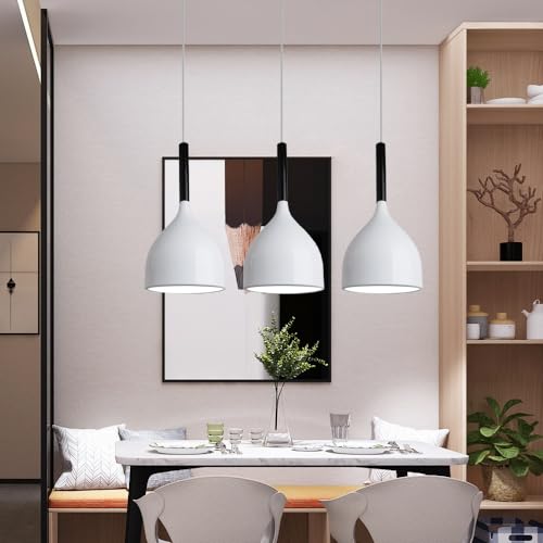 Lámpara colgante de cono marrón interior ajustable estilo nórdico para bar 3