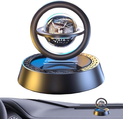 Image of Solar Aroma Car Air Freshener, Stylish Dashboard Rotating Perfume Diffuser, Rotating Aromatherapy, Solar Powered Autorotation Decoration for Car Interior, Refillable & Eco Friendly (ROTATING)