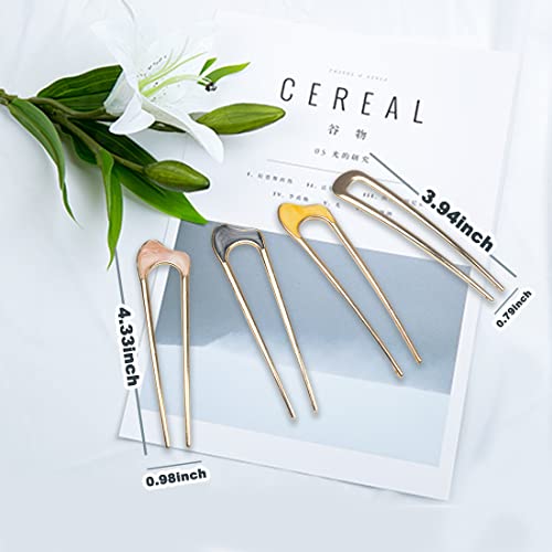 Elane 8 Pcs Metal U-Shaped Decorative Hair Pins For Women Hair Accessories For Women Thick Hair #TOP1