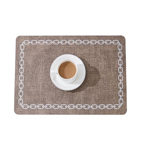 Set de table rectangulaire marron pour des repas conviviaux