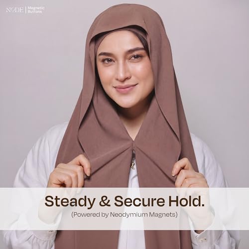Image of NODE Hijab Magnets | Magnetic Hijab Pins for Women | Strong Hold Hijab Magnet for Scarves | Pinless & Painless Magnetic Pins for Hijab | No Snag, Stylish & Multi-Use | Durable & Lightweight