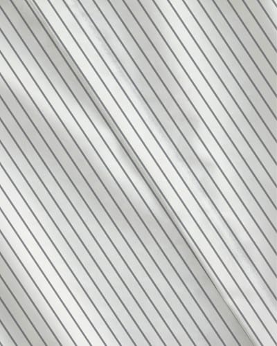 Image of Duvet Cover Queen Size - Stripe Duvet Cover Set - 3 Piece - Grey Stripe | Soft Stripe Duvet Cover 90 x 90 with 2 Pillow Shams, Comfy Stripe Bedding Set, Hotel Luxury with Zipper Closures & Ties