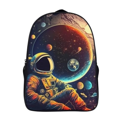 Sac à dos enfant motif astronaute 3D idéal pour la rentrée scolaire et les sorties pique-nique