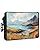 DecorLovee Outdoor TV Cover 80 to 85 Inches Weatherproof, Mountain Outdoor TV Enclosure with Remote Control Pocket, Modern Landscape Oil Painting Abstract Art TV Screen Protectors for Outside TV