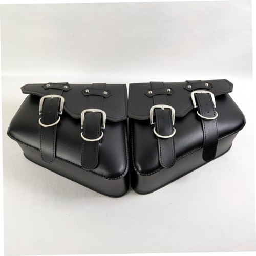Bolsa de Herramientas Triangular para Motocicleta en Cuero PU, Alforja Lateral Espaciosa Compatible con Motos Eléctricas Negra miniatura 4