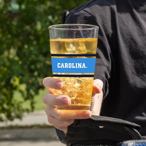 Image of Logo Brands NCAA 16 oz Pint Glass - Durable Glass With Bold Team Color- Chip-Resistant Rim Drinkware For Fans, Tailgates, Home Bars & Everyday Use