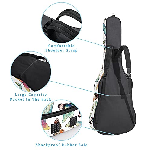 Housse guitare acoustique aquarelle pour cours de musique et répétitions folk