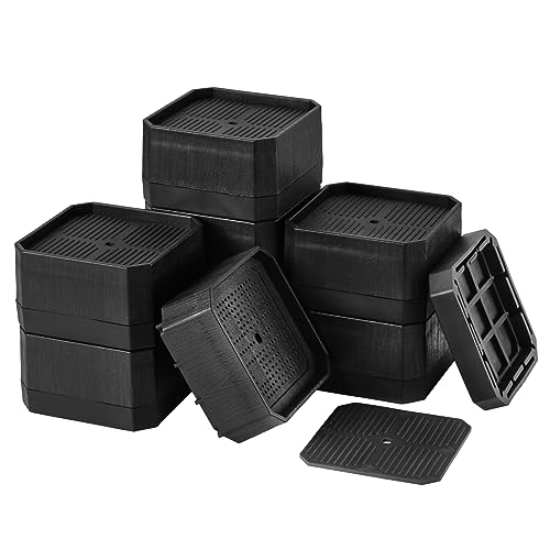 Moendergo Meubles Lift, 8pcs lit Lift Meubles Lift Table Lift Elephant Foot Lift lit Lift Chaise Lift canapé Lift (Noir A)