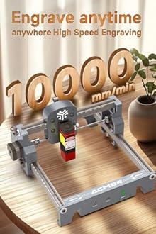 ACMER S1 Laser Engraver for Beginner Mini Laser Engraving Machine for Wood, Paper, Acrylic, 2.5W/3.5W/6W, Laser Class4 (Silver, S1 2.5W)