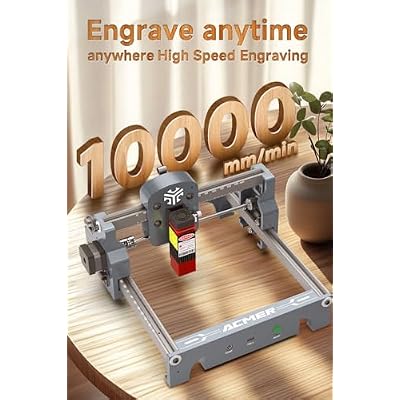 ACMER S1 Laser Engraver for Beginner Mini Laser Engraving Machine for Wood, Leather, Plastic, Laser Class4 (Silver, 2500mW)