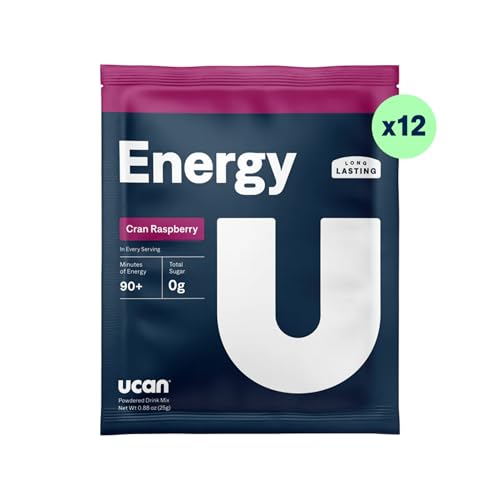 Image of UCAN Energy Powder, Cran-Raz, Keto, Sugar-Free Pre & Post Workout for Men & Women, Non-GMO, Vegan, Gluten-Free, Great for Runners, Gym-Goers and High Performance Athletes (12 Servings, 25g)