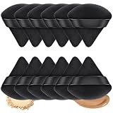 Powder Puff, Make up Puff 12 Stücke, Puderquaste Waschbare Dreieck velour 2.75 inch, Make up schwamm für Loser Puder Weich Körper Kosmetische Foundation Nass Trocken Makeup Werkzeug (12 schwarz)