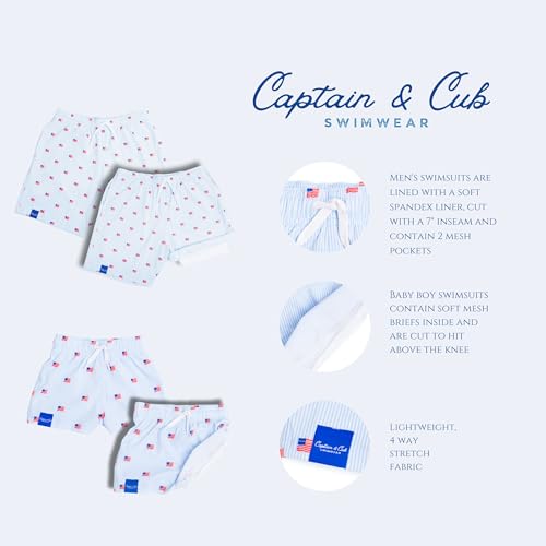 Father Son USA Matching Swimsuits2