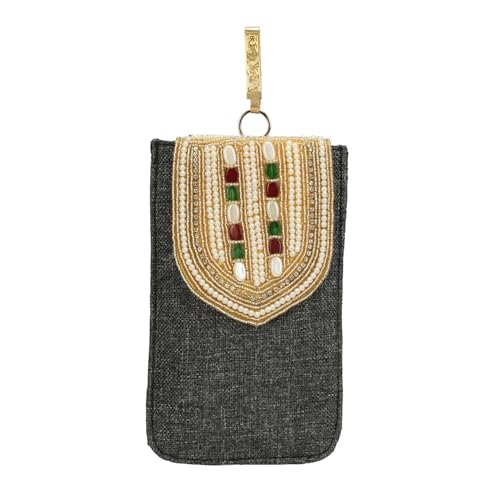 LONGING TO Buy �����p�����X�����O�o�b�O �p�[���ƃX�g�[�����[�N�A���O���\�ȃ`�F�[���X�g���b�v�t���N���X�{�f�B�g�ѓd�b�|�[�`, �u���b�N, 5 Inches X 8 Inches