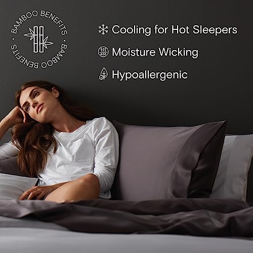 Doz By Sijo 100% Organic Bamboo Sheet Set, Buttery Soft, Cooling For Hot Sleepers, Silky Breathable, Oeko-Tex, High Gsm, 16" Deep Pockets - 3Pc - 1 Pillowcase 1 Fitted Sheet 1 Top Sheet (Snow, Twin) #TOP5