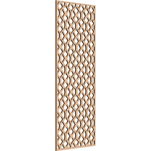 Image of Resort Decorative Pierced Fretwork Wood Wall Panels, 15 3 /8 inchW x 39 3 /8 inchH x 1 /4 inchT, Hickory