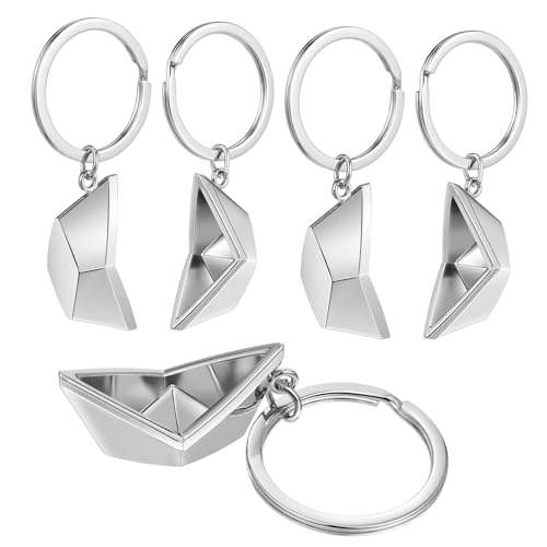 Porte-clés bateau en métal argenté Baluue lot de 5 pièces pour décoration marine