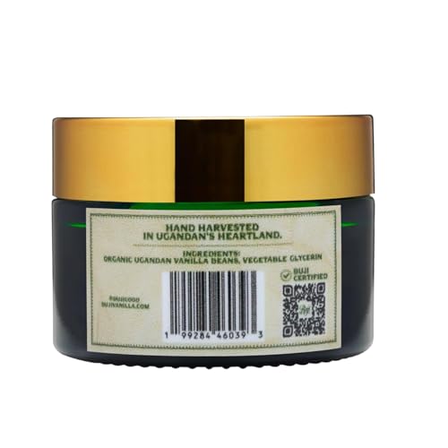 Buji Vanilla Pure Vanilla Bean Paste – Ugandan Gourmet Vanilla with Real Seeds, Rich & Creamy Flavor, Perfect for Baking, Desserts, Coffee (1 oz) — view 2
