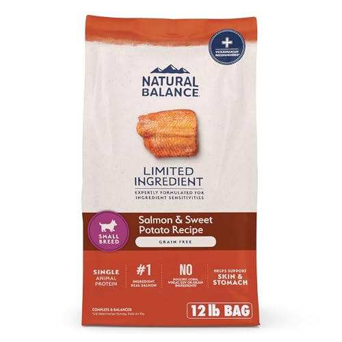 Natural Balance Limited Ingredient Grain Free Salmon & Sweet Potato Dry Dog Food for Small Breed...