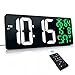 XREXS Extra Large Digital Wall Clock with Remote Control, 18 Inch LED Large Display Count Up/Down Timer, Auto-Dimming Alarm Clock with Day/Date/Temp/Humidity/DST for Home, Gym, Office and Classroom