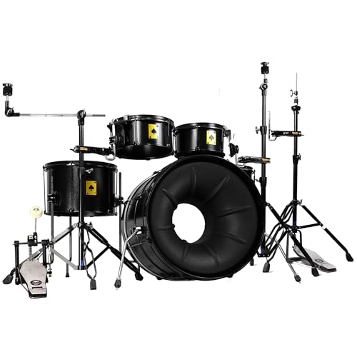 Beatello Metal Drum Set for Adults, 5-Piece Complete Acoustic Drum Kit with Independent Tom-Tom