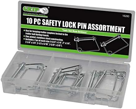 Grip 10 pc Safety Lock Lynch Pin Assortment, Apple, Computer - 1
