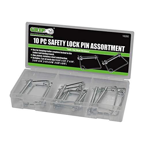 Grip 10 pc Safety Lock Lynch Pin Assortment, Apple, Computer