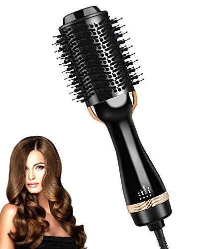 Hair Dryer Brush, Hot Air Brush with Negative Ion, One Styling Step Hair Dryer and Volumizer , 4 in 1 Multifunctional Blow Dryer Brush for Fast Drying,Straightening,Curling