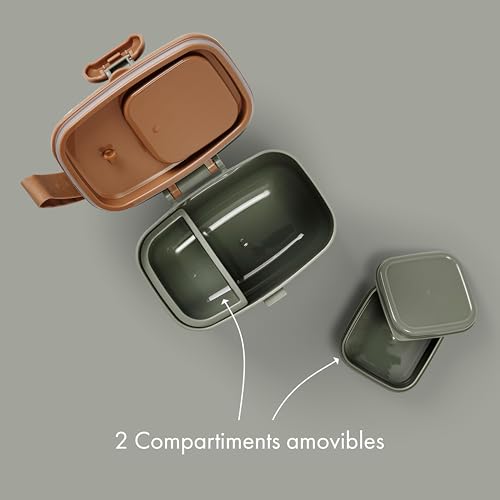 Elodie Details Boîte à Lunch pour Enfants, Bento Sans BPA avec Compartiments et Fourchette | Passe au Lave-Vaisselle & Micro-ondes | Boîte à Goûter École & Crèche - 800ml,Chipmunk Darling – vue 4