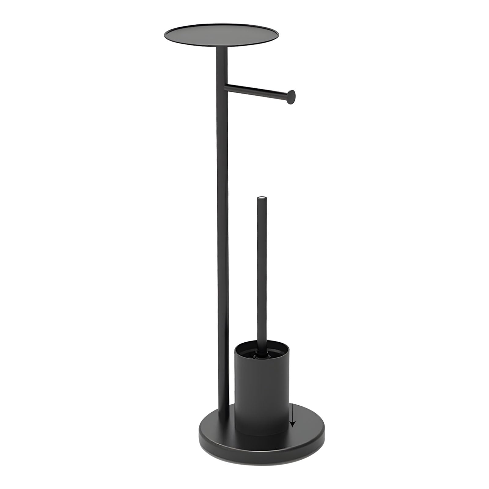 Easy Install Modern Stand Offering Ample Storage Capacity with Attached Bathroom Brush Heavy Duty Shelf