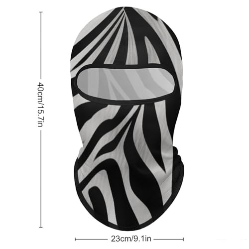 Máscara facial de pasamontaña con estampado de cebra para hombres y mujeres, protección solar, transpirable, cubre todo el rostro y cuello para senderismo, ciclismo, correr y conducción miniatura 2