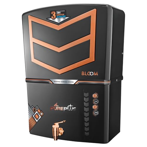 Image of Pureplus Zinc Copper Alkaline Hydrogen RO Water Purifier |12 Liter Storage | RO+ZN+CU+ALK+ Negative ORP+UV+UF+TDS+PF | Best Water Filter for Home Drinking (Made In India)
