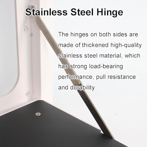 TOOSOAR Wandklapptisch für Wohnmobile und Camper Zubehör, Klapptisch Wandmontage Aluminium Weiß 80x45cm, Wohnwagen Tisch mit 25KG Tragfähigkeit für Picknick im Freien​