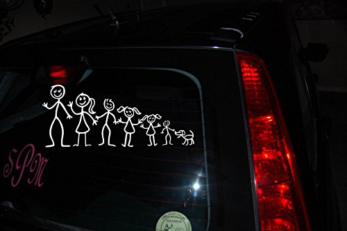 Stick Family Kit -Automobile Window Decal 5.5" Wide X 10.5" Tall #TOP1